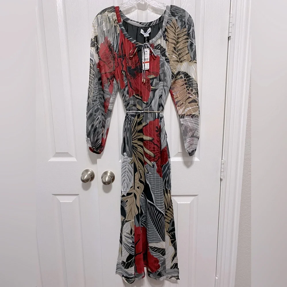 NWT TOMMY BAHAMAHibiscus Romance Midi Dress - Picture 9 of 11